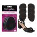 Foot Petals Women's Rounded 3 Pair  Black  One Size