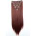 CAISHA XXL 20 Clip In Hair Extensions Set - Synthetic Fiber Hairpiece in Straight Red Brown #35 - Buy Online on GoSupps.com