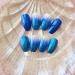 Blue Sequin Press On Nails Medium for Women - Full Cover Tips for Salon Perfect Manicure - Buy Online on GoSupps.com