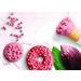 Ruby Pink Chocolate Beads - Crispearls - Crispy Biscuit Heart - Perfect for Decorating Desserts and Pastries - Buy Online on GoSupps.com