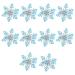 Christmas Themed Snowflake Hair Grip Elegant Christmas Snowflake Hair Clip Embellished with Rhinestones Blue Heart Model