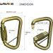 Fusion Tacoma D-Shaped Triple Lock Alloy Steel Carabiner - Gold | Heavy-Duty Climbing Gear - Buy Online on GoSupps.com