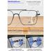 Shop Lanomi Pilot Reading Glasses - Progressive Multifocal Blue Light Filter Metal Frame Black 4.0x | Ideal for Men - Buy Online on GoSupps.com