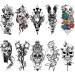 Briyhose 10 Sheets Skull Flower Realistic Temporary Tattoos For Women Arm  Sexy Large Rose Skull Snake Floral Fake Tattoos Sleeve Adult Girl  Black Skeleton Temp Tatoo Sticker Thigh Back Leg Body Art Skull andFlower