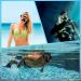 Frameless Snorkel Mask with GoPro Mount | Anti-Fog Tempered Lens | Dive and Swim Gear Set for Adults - Pine Green - Buy Online on GoSupps.com
