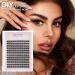 144Pcs D Curl Cluster Lashes Extensions - Soft Natural False Eyelashes for DIY Extension - 10mm Wide Stem Cluster Eyelashes - At-Home Eyelash Kit - 1 Pack - Buy Online on GoSupps.com