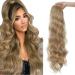 60cm ponytail hair part clip extension with cord struggle long hair extension extension extension wig natural large wavy long ponytail ashblond ashblond ashblond 60cm talled