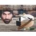Premium Men's Razor Set - Wooden Handle Cold Gold Blade Solingen Quality with Leather Pouch - Buy Online on GoSupps.com