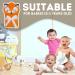 Mother's Choice 100% Cotton Baby Towel with Hood - Ultra Soft & Absorbent (75x75cm) - Large Bath Towel for Newborns & Infants - 3D Fox Hooded Design - Orange Fox - Buy Online on GoSupps.com