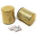 Thy Collectibles Dice Cup Set - 2 Pack PU Leather Shaker Cups with 5 Dices for Yahtzee, Craps, Backgammon - Golden Asian Home Professional Dice Game Accessories - Buy Online on GoSupps.com