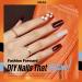 MEFA Fall Gel Nail Polish 12 Colors Burgundy Red Gel Polish Set Flash Dark Red Glitter Nail Gel Polish Orange Shimmer Nude Brown Blue Yellow Gel Nail Gifts for Women Girl Brown Orange - Buy Online on GoSupps.com