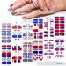 12 Sheets 4th of July Nail Wraps Patriotic American Flag Nail Polish Strips Independence Day Nail Strip Self-Adhesive Nail Stickers with Nail Buffer File for Memorial Day (Classic)
