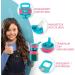 Boddel's BPA-Free 400ml Children's Drinking Bottle with Straw & Non-Slip Handle - Shatterproof Water Bottle for School Sport & Kindergarten - Raspberry Red/Turquoise - Buy Online on GoSupps.com