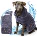 Cluffy Premium Dog Stirded extremely absorbent Dog clothing & accessories made of soft material.Version with improved Velcro fastener - bathrobe dog perfect for summer (XL)