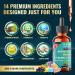 Tenmido 14in1 Rhodiola Rosea Tincture with Ashwagandha Lion's Mane Magnesium Glycinate Citrate Malate L-Theanine Same Shilajit Turmeric Sea Moss & More - 30ml 1 Fl Oz - Buy Online on GoSupps.com