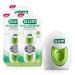 GUM Dual-Defense Twisted Dental Floss - Double Strand Waxed Floss - Green Tea and Mint 2ct (3pk)