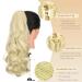 Buy 45cm Gairyan Claw-on Ponytail Extensions - Bleached Blonde Curly/Wavy Clip-In Hair Extensions for Women - Buy Online on GoSupps.com