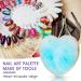 Sibba Resin Nail Art Palette Nail Mixing Palette Polish Color Mixing Plate Golden Edge Nail Holder Display Board Heart Shape Cosmetic Mixing Tools (Blue) - Buy Online on GoSupps.com