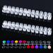 Prasacco 240Pcs Round False Nail Display Tips Clear Nail Art Color Display Chart with Adhesive Sticker Nail Display Card Sticks Nail Color Swatches for Nail Polish Training Practicing Color Displaying