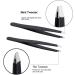 5-Ply Stainless Steel Tweezers Set for Eyelash Extensions & Hair Removal | Pointed Sloping Scissors + Leather Bag - International Shipping Available - Buy Online on GoSupps.com