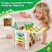 Zooyaue 6-in-1 Wooden Motor Activity Cube - Montessori Toy for Babies 3+ | Engaging Activity Center & Developmental Wooden Toys - Buy Online on GoSupps.com