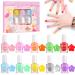 Kids Nail Polish - Quick Dry Non-Toxic Nail Polish Set for Girls 10 Rainbow Colors Peel Off Water Based Nail Polish Toys Kit for Toddler Teen