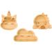 bamboo bamboo Baby Plate Kids and Toddler Bamboo Plate for Babies | Non-Toxic | Cool to The Touch | Ideal for Baby-Led Weaning (Trio of Unicorn Cloud Dino Plates)