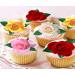 Pre-Cut Roses with Leaves A Edible Wafer Paper Flowers Cupcake Toppers Cake Decorations Birthday Party (12) - Buy Online on GoSupps.com