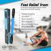 Physix Gear Sport Massage Roller with Handle Self-Massage Fascia Rod for Muscle Pain Relief | Blue Includes 1 Pack + E-Guide - Buy Online on GoSupps.com