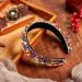 Crystal Rhinestone Velvet Padded Headband - Elegant Hair Accessory for Women, Ideal for Weddings and Parties - Buy Online on GoSupps.com