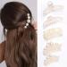 NAISEIR Pearl Hair Claw Clips Large Claw Clip for Women and Girls Pearl Non Slip Hair Clip Jaw Clips Clamp Styling Accessories for Women Girls.(Pearl Clip Set) Pearl 5PCS