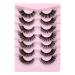 False Eyelashes Fox Eyes 7 Styles Mixed Fluffy Natural Look Cat Eye Mink Lashes Eyelashes 8D Volume Thick Dramatic Soft Fake Eyelashes Soft Handmade Reusable Lashes Pack by Lvmixwig Fox Eyes 7 Styles Mixed Lashes