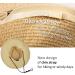 UPF 50+ Wide Brim Straw Sun Hat with Wind Lanyard - Beige/Brown, One Size - Buy Online on GoSupps.com