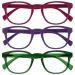 Opulize pop reading glasses 3 Pack Keck around matt frame spring hinges scratch-resistant pink green men men rrr2-456 +3.50 pink purple green +3.50 dioptria