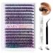 DIY Lash Extension Kit 280pcs Individual Volume Lashes Cluster 9-16mm Mix Lash Clusters with Lash Bond and Seal and Lash Applicator Tool for DIY Eyelashes Extensions(Style-D30 D40)