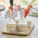 Ginger Ray Easter Cupcake Toppers with 6x Bunnies 3x Honeycomb Carrots & 3x Honeycomb Eggs 12 Pack
