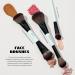Jessup 10-Piece Makeup Brush Set | Ultimate 14-in-10 Duo-End Brushes for Foundation Eyeshadow Contour & More - International Shipping Available - Buy Online on GoSupps.com