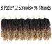 8 Packs Pre-twisted Passion Twist Crochet Hair 8 Inch | Pre-looped Braiding Hair for Black Women | Synthetic Hair Extensions in 1B/30/27 - Buy Online on GoSupps.com