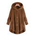 Hanxiulin coat plush jacket hoodie jacket oversize winter coat ladies coat winter jacket basic hooded jacket ladies coat Elegant windproof autumn coat with hooded plush jacket yellow 4xl