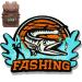 Fishing Patches Embroidery ,Iron On Patches for Backpackhat,Great Emblem Patches for Fisherman, Angler or Anyone who Loves Fishing D-Fishing Patches