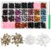 TOAOB 780pcs Black Plastic Safety Eyes with Washers 6mm to 12mm Colorful Craft Safety Eyes and Noses Set for Stuffed Animals Amigurumis Crochet Bears Doll Making