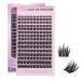 Cluster Eyelash Extensions 165 PCS Cluster Lashes Wispy DIY Individual Lashes Cluster Super Thin Band Eyelash Clusters Soft Mink False Eyelashes Mixed Tray(C-8-16mix)