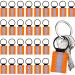 Tuanse 30 Pcs Reflective Zipper Pulls Double Sided Reflective Tag Bright Nylon Keychain Label Reflective Gear Safety Tactical Backpack Fluorescent Tags for Kids Adults Dog Collar Sports Gears Orange