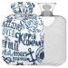 Naanle vintage Sea anchor hot bottle with reference transparent hot water bottle 1L heat bottle for handfoot warmer pain relief heat and cold therapy