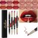 ChaneeHann 2-in-1 Lip Liner & Matte Lipstick Set - Coral Pink Waterproof Makeup for Girls - Buy Online on GoSupps.com