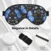 SSIMOO Blue Butterflies Sleep Mask - Adjustable Breathable & Fashionable Eye Mask for Comfortable Sleep - International Shipping Available - Buy Online on GoSupps.com