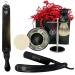 Men Gift Set Zeva Wet Shaving Wood Straight Razor Kit Carbon Steel Cow Leather Honning Strop for Stropping Grandpa Christmas Gift Box Close Shave