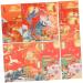 ABOOFAN 36 Pcs Trendy Red Envelope Lucky Money Envelopes Chinese Red Packets Chinese Festival Red Envelopes Chinese Red Envelope Wallet 2023 Year Red Envelope Lunar Calendar Paper Bronzing