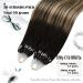 Moresoo Microring Hair Extensions - Real Hair 1g Cold Fusion Invisible Micro Loop Black to Brown with Caramel Blonde 35cm 50g #1B/3/27 - Buy Online on GoSupps.com