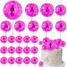 24 PCS Mini Disco Ball Cake Cupcake Toppers 1970s Disco Ball Cake Decorations for Disco Theme Party Last Disco Bachelorette Party 70s Theme Party Favor (24 PCS Hot Pink Disco Ball)